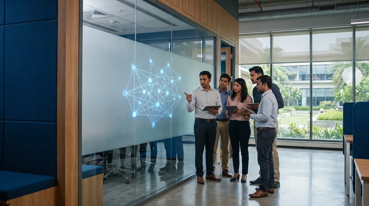 Aysyt technology team reviewing a campus systems architecture